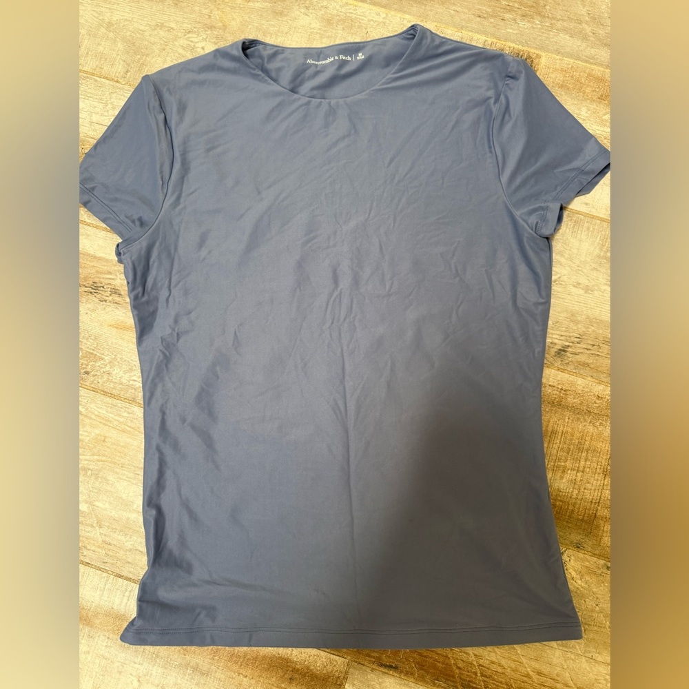 Abercrombie & Fitch Blue Silky Short Sleeve Tee